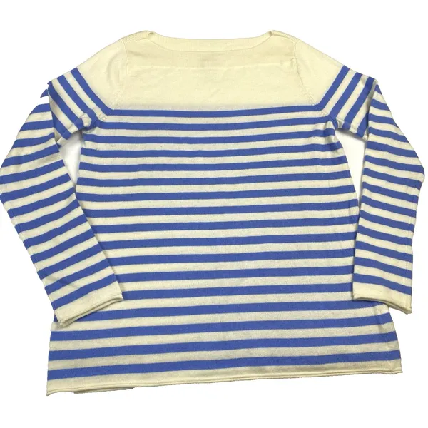 Gap Eversoft‎ Sweater Wool Blend Womens Size Small Preppy Nautical Striped Soft - Image 2