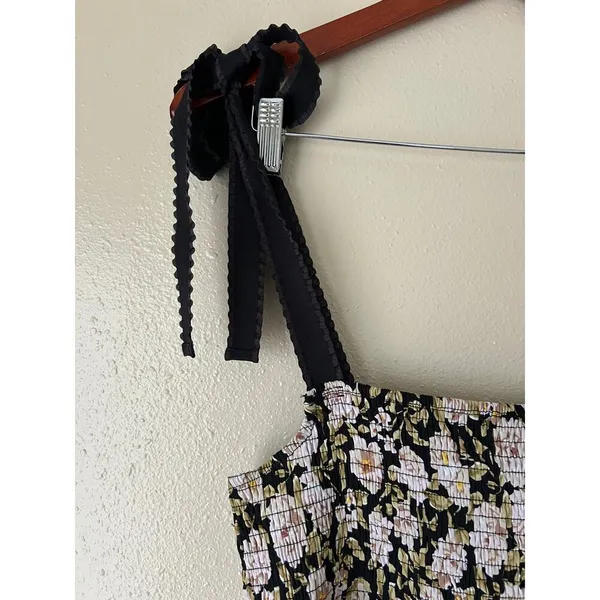 En Saison Black and White Ditsy Floral Dress Size Medium - Image 6