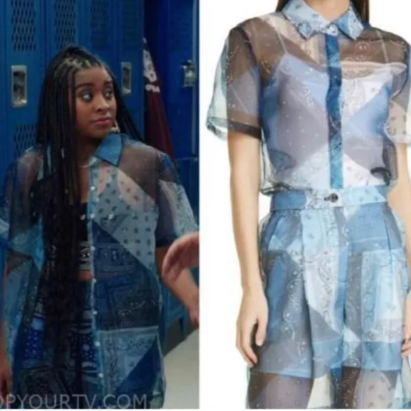Staud x C.Bonz Bandana Print Patchwork Mini Dress Crepe Organza Sheer Sample - Image 16