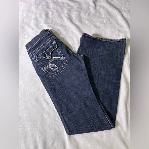 Classic Indigo Flare Jeans Blue Size 26 - Image 5