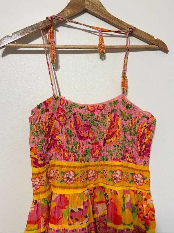 NEW Farm Rio Mixed Fruits Paradise Midi Dress Size XS NWOT Tropical Cotton - Image 9
