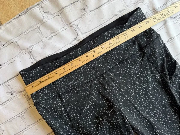 Lululemon Rebel Runner Crop Leggings Zip Leg Wide Waist Size 12 Black Running - Image 5