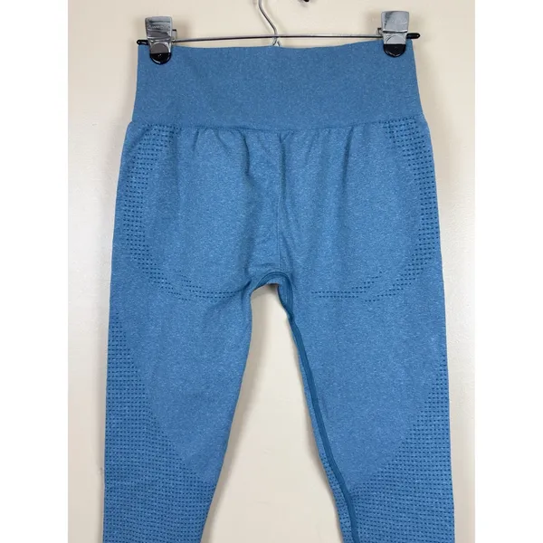 Gymshark Women’s Blue Marl Vital Seamless High Rise Compression Leggings Size M - Image 7