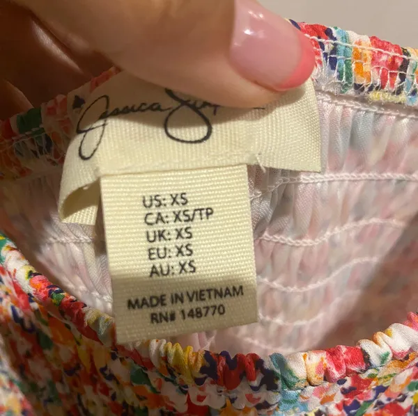 Floral Multicolored Ribbed Mini Dress Multi Size XS - Image 3