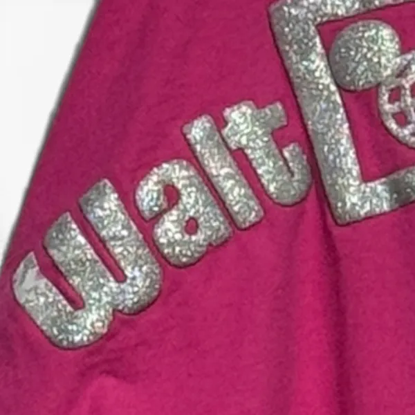 Disney Parks Spirit Jersey Walt Disney World Pink Silver Sparkle Large - Image 4