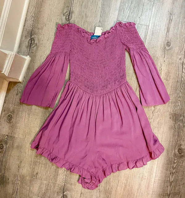 Lavender Smocked Romper - Image 3