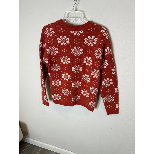 Madewell Fair‎ Isle Crewneck Sweater Women Mediumm - Image 4