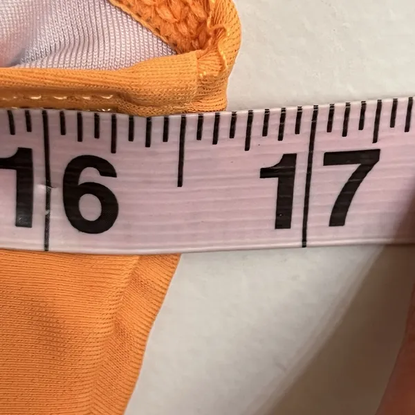 Women's One‎ Piece Orange Swimsuit Open Abdomen Area Size XL - Image 9