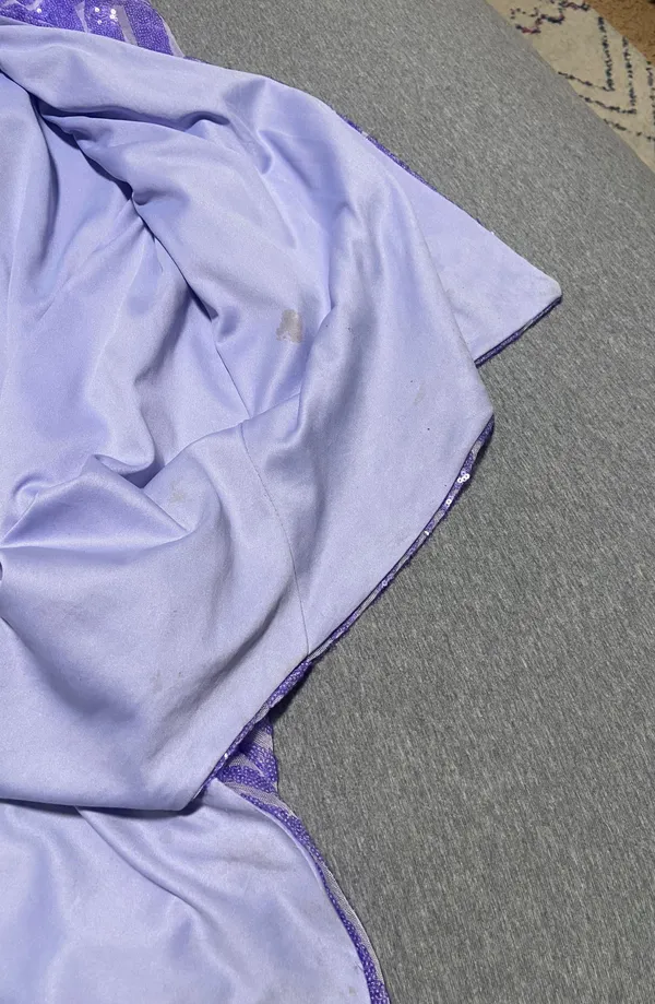 Long Lavender Prom Dress - Image 9
