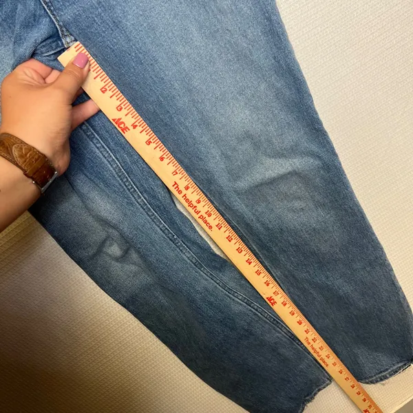 Abercrombie & Fitch Curve Love 90 Straight Ultra High Rise Criss Cross Jeans 25R - Image 7