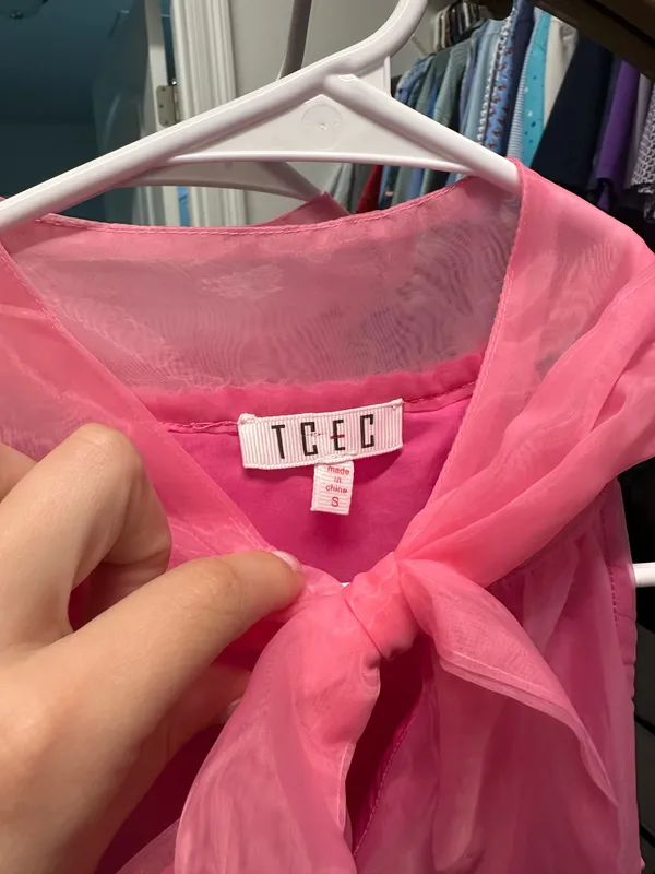 Pink Bow Mini Dress TCEC - Image 3