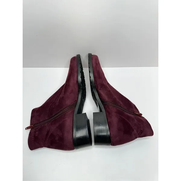 Ron White Boots Size 5.5US 36EUR Wine Giorgi Stretch Side Zip‎ Ankle Booties - Image 8