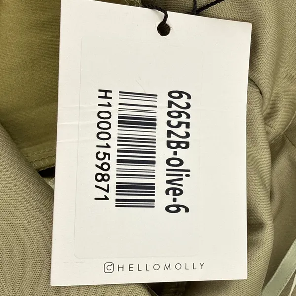 Hello Molly Give Me One More Minute Midi Dress NWT US 2 XS Olive Green‎ Low Back - Image 9