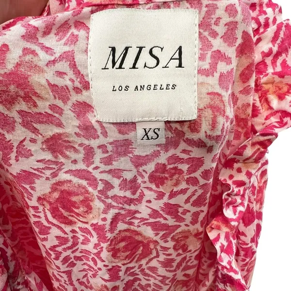 Misa Los Angeles‎ Lilian Dress Tiered Ruffle Animal Floral Print Pink Size XS - Image 15