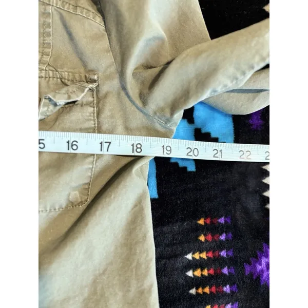 Ashley Zip/Snap Up Utility Jacket Size‎ Medium Pockets Cotton Collar Belt Loops - Image 5