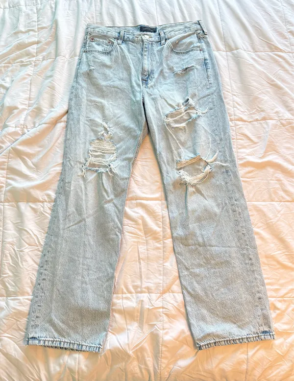 Aeropostale High Rise Baggy Ripped Jeans - Image 2