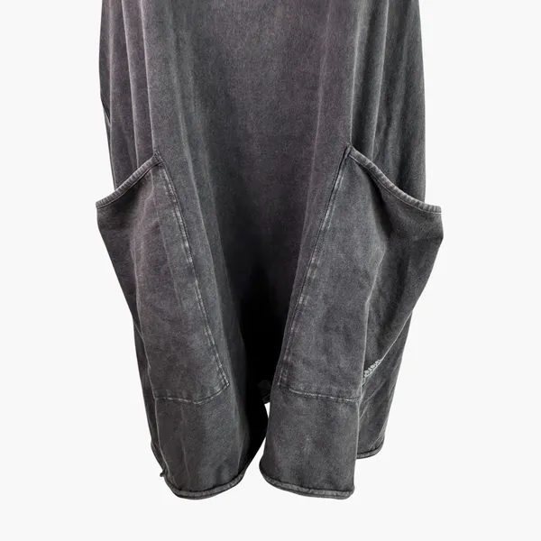 Free People Movement Hot Shot Mini Romper XS Distressed Black Oversized - Image 6