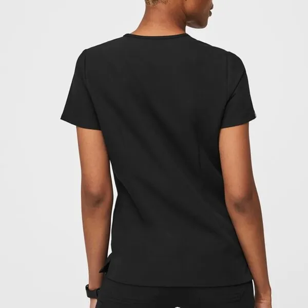 FIGS FW1100 Black Casma Three-Pocket V-Neck Scrub Top Size S - Image 3