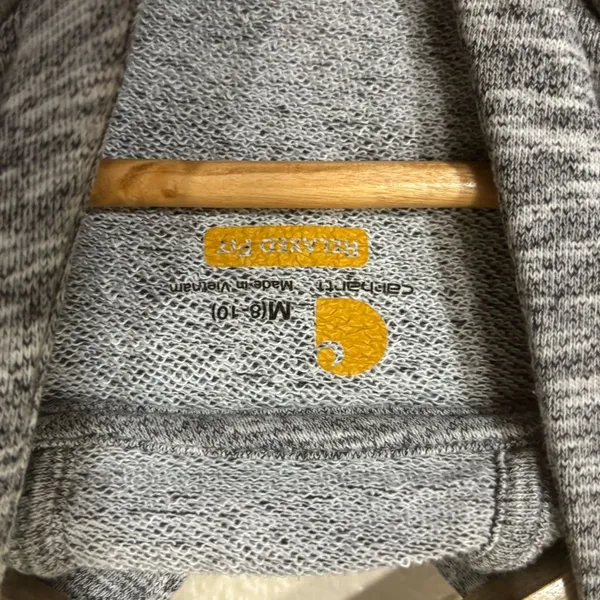Carhartt Women’s Marled Gray Hooded Sweater Size M - Image 3