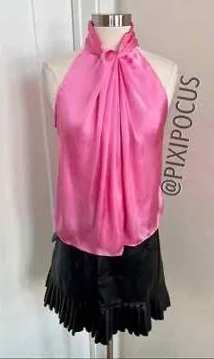 ZARA Pink Blouse Satin in Size Small - Image 3