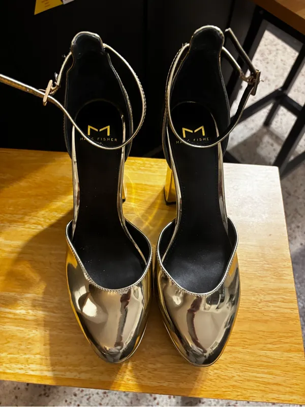Marc Fisher ltf lucah platform gold heel 7.5 - Image 2