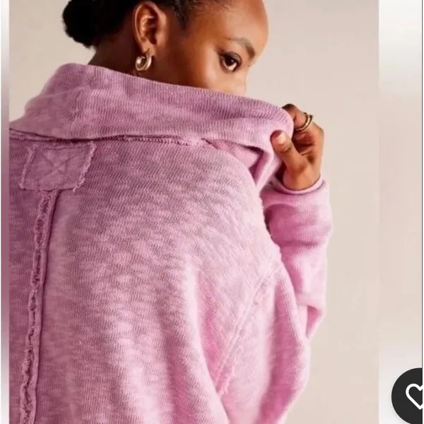 Free People We The Free Timmy‎ Turtleneck Sweater Purple XS Oversized Pullover - Image 3