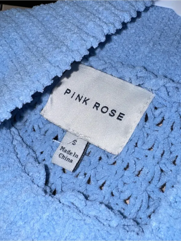 pink rose colorblock sweater - Image 2
