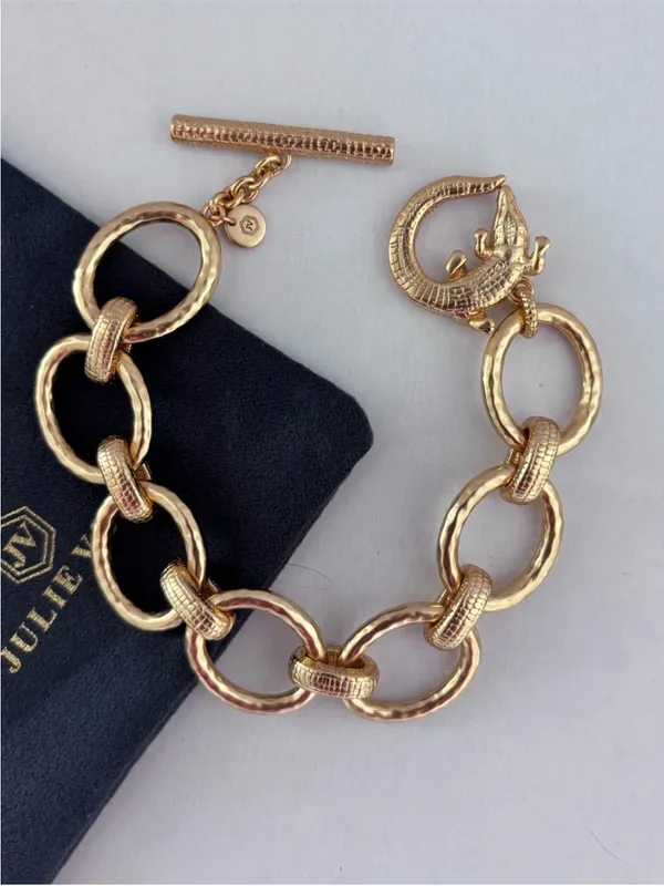 NWOT Julie Vos Alligator Link Bracelet - Image 7