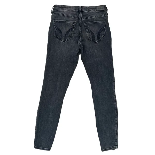 Hollister Juniors 5R Jeans Black High Rise Super Skinny Distressed Stretch - Image 2