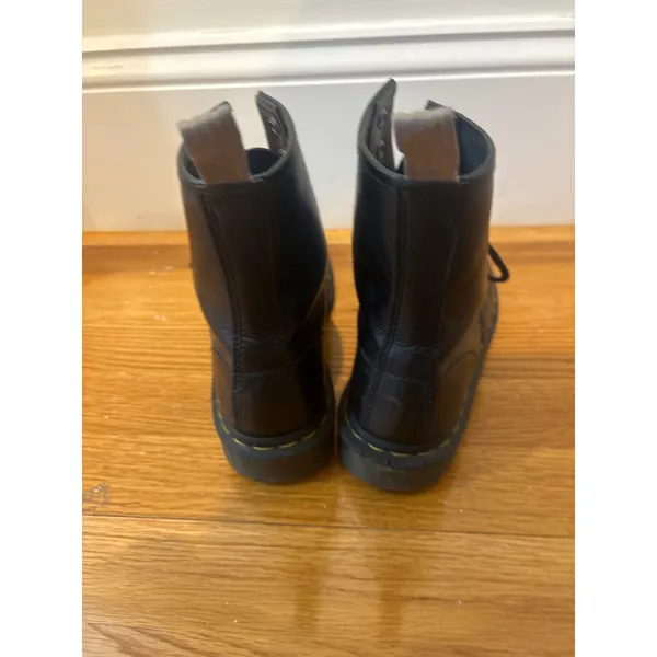 Dr Martens Black Leather Lace Up Combat Boots‎ Womens Size 7 US - Image 3