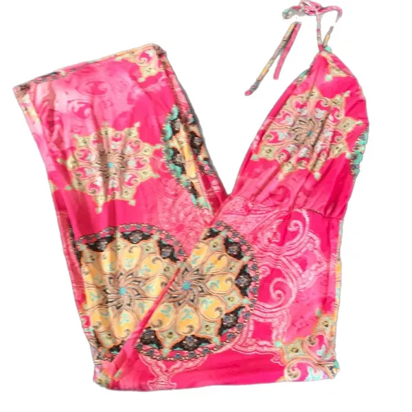 Boutique Brand pink bohemian mandala-print halter jumpsuit - Image 4