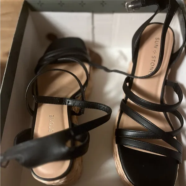 New with Box Stone & Sun Finnickk Strappy Espadrille Wedge Sandals. Size 7.5 - Image 2