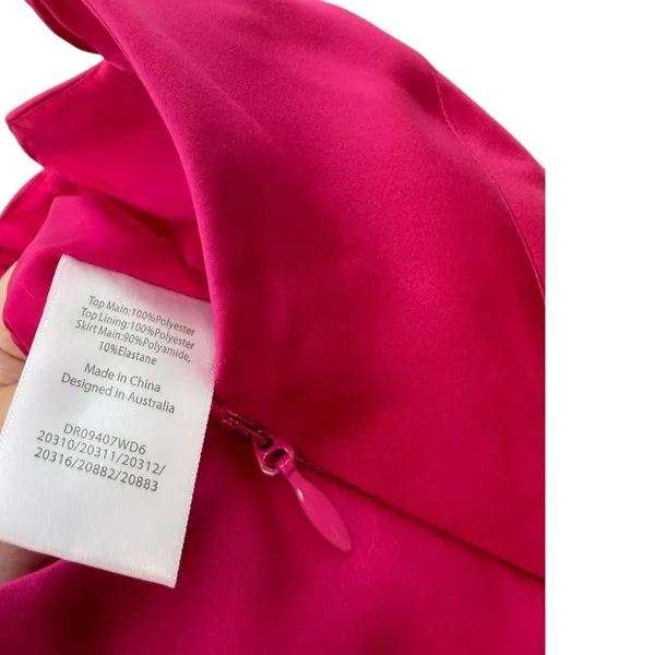 Meshki Aleena Satin Lace Strapless Maxi Dress Dragonfruit Pink XXS NWT - Image 13