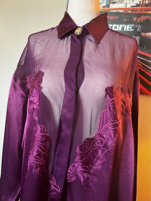 Womens M/L Vintage Victoria's Secret long sleeve nightgown - Image 5