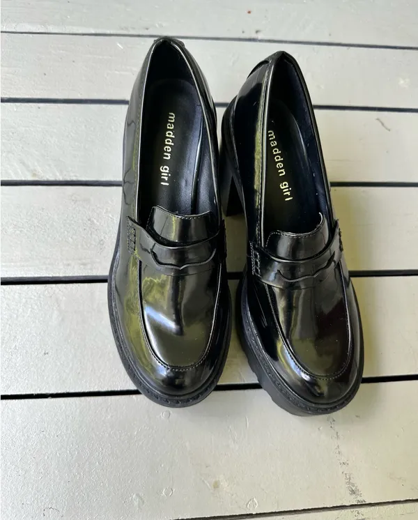 Madden Girl Chunky Block Heel Platform Y2K Goth Shoes ~8 - Image 2