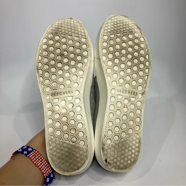 Skechers slip on shoes gray casual neutral minimalist women’s size 8.5‎ - Image 5