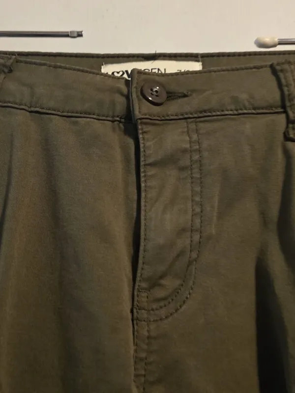 Love women s Olive Cargo Pants - Military Green Utility Style - Image 10