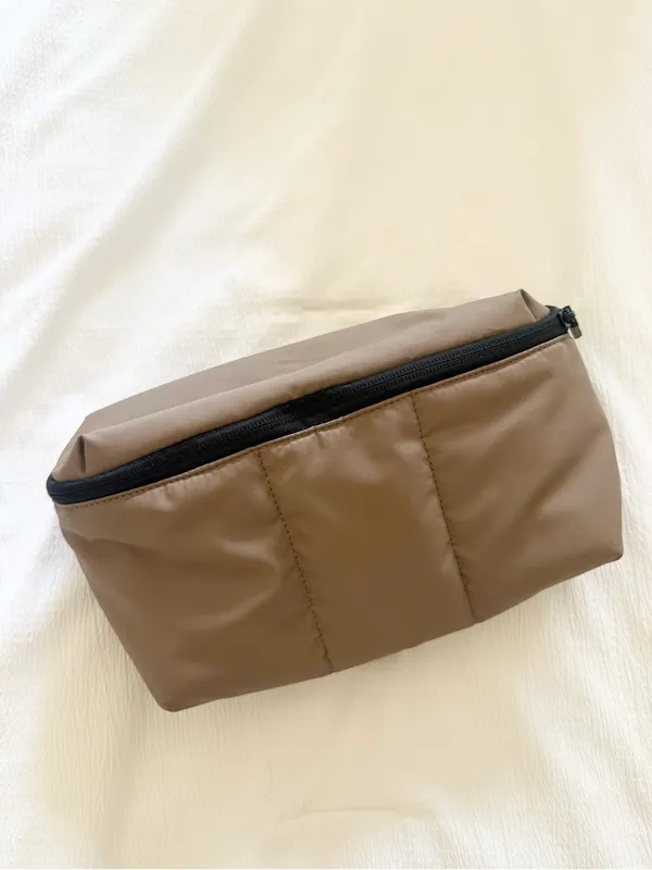 Calpak Luka Belt Bag Chocolate Brown Quilted Bag Puffy Bag Travel Bag Fanny Pack - Image 3