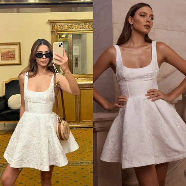 Showpo. NEW Stephane Mini‎ Dress Corset Scoop Neck Fit and Flare Dress in Ivory - Image 2
