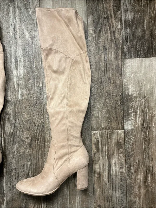 Marc Fisher Tan Over-the-Knee Block Heel Boots Size 7 - Image 10