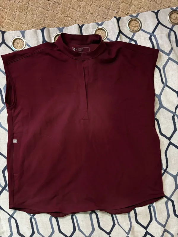Figs Burgandy Livingston Pants NWOT size XS/P w/ Rafella Top size small nwot SET - Image 3