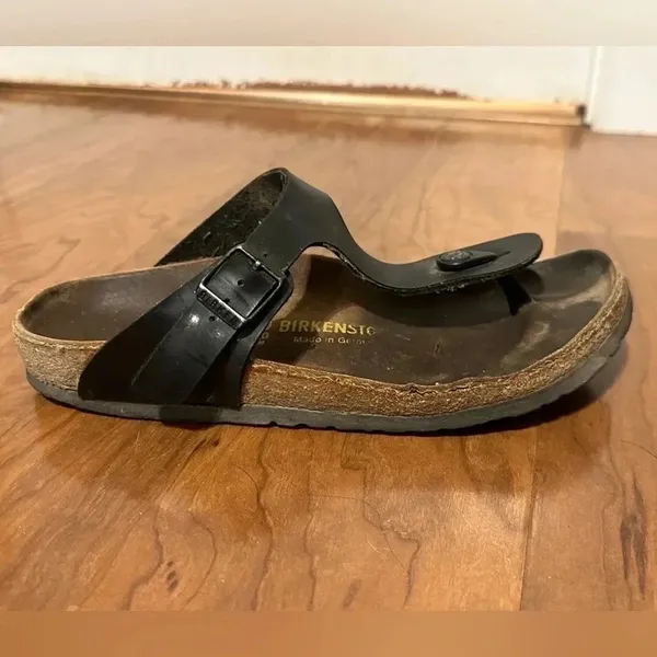 BIRKENSTOCK Gizeh Sandals Black Thong Flip Flops Women’s 39‎ - Image 7