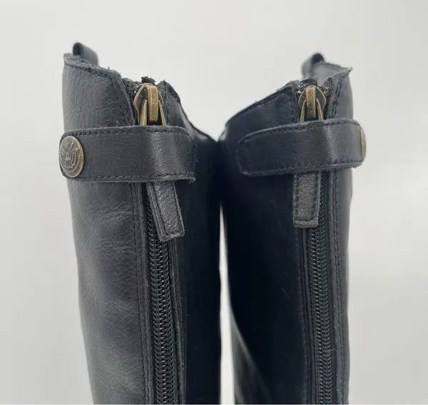 SAM EDELMAN Penny Boots Size 5 Black Leather New with * Flaws Tall Zipper Winter - Image 11
