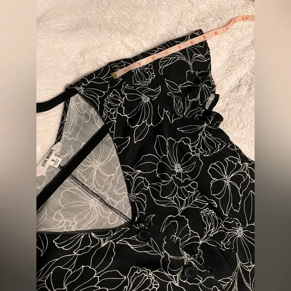 Steve Madden NWOT Elegant Black Floral Dress‎ new without tag - Image 6