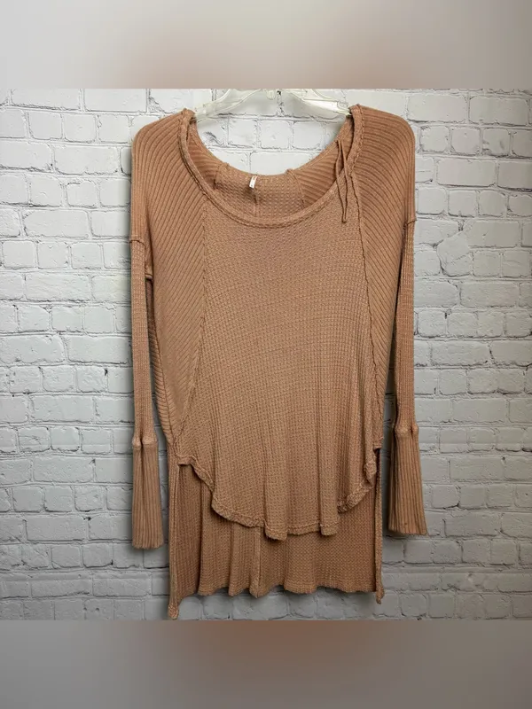 Urban Outfitters hi lo textured boho oversized top size XS muted pink festival - Image 2