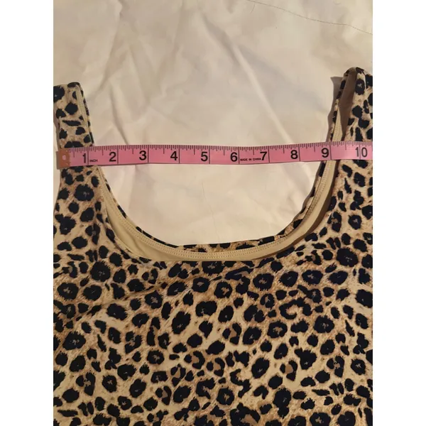 SUUKSESS Womens Leopard Print Tank Top Brown Black Animal Scoop Neck XS‎ - Image 6