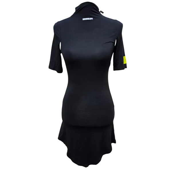 Secondleft NWT S1 Cut Out Dress Short Black Mock Neck Streetwear Size Medium - Image 2