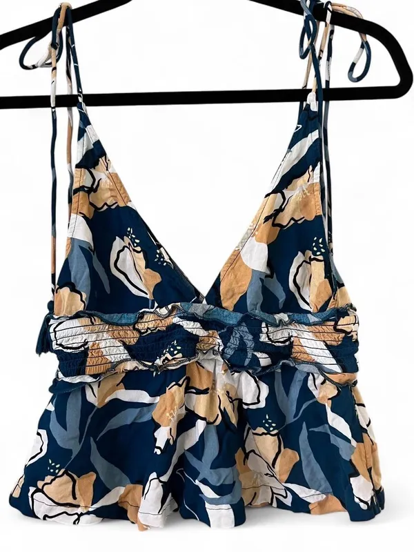 Roxy Blue Floral Tank Top - Image 2