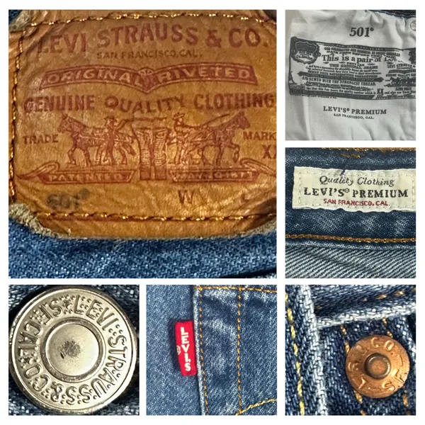 Levi’s Premium Medium Wash Cut Off Raw Hem Women’s Denim Jean Shorts Size W32 - Image 5