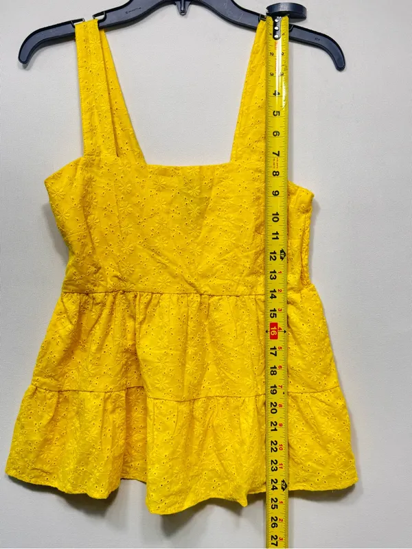 Aqua 100% cotton EYELET BABYDOLL TOP, XS nwot - Image 3